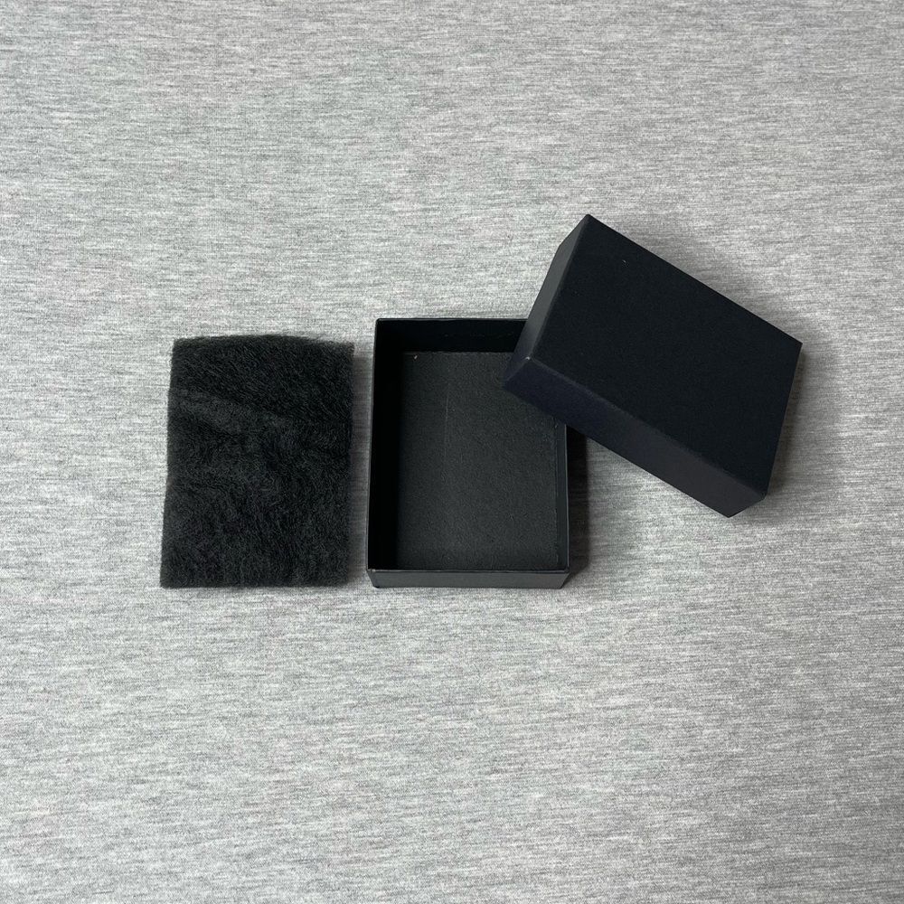 Macy’s Solid Black 4” x 3” Jewelry Necklace & Bracelet Gift Box